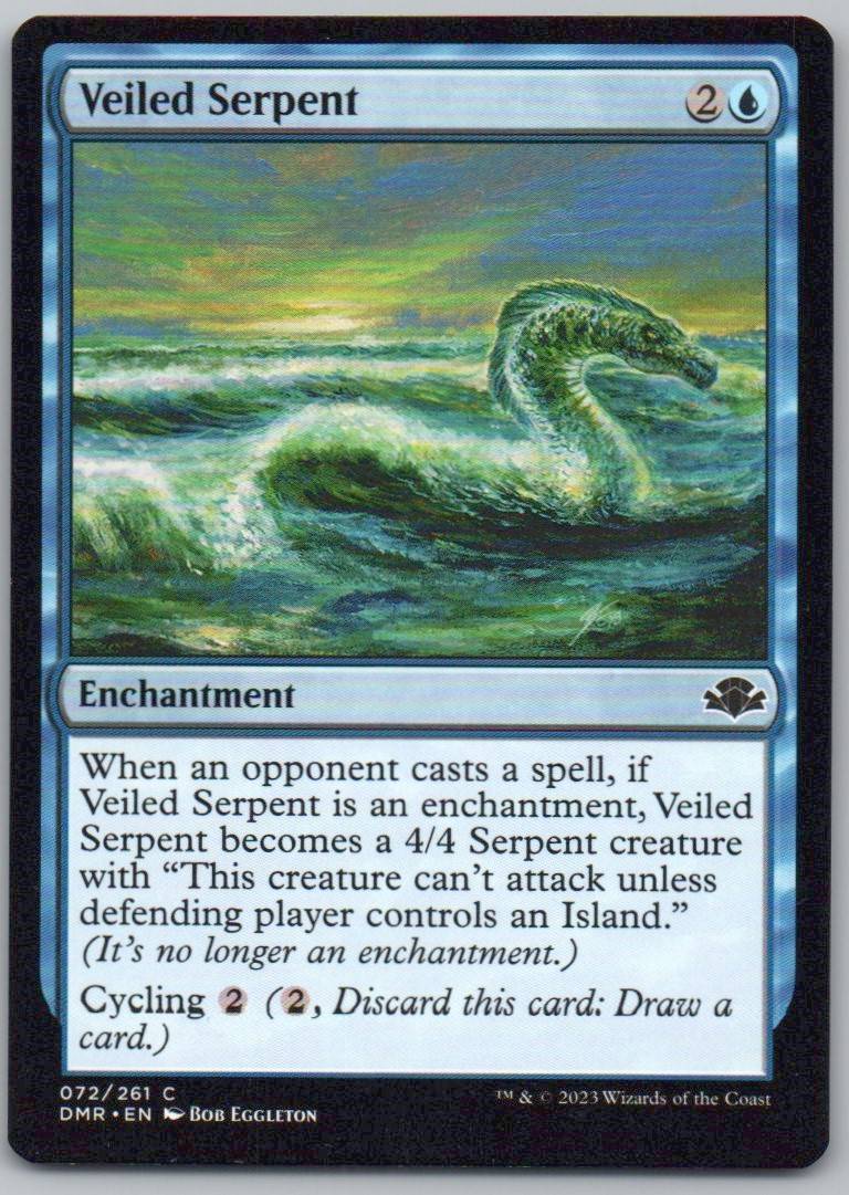 Veiled Serpent 72 Normal Enchantment Card - Dominaria Remastered