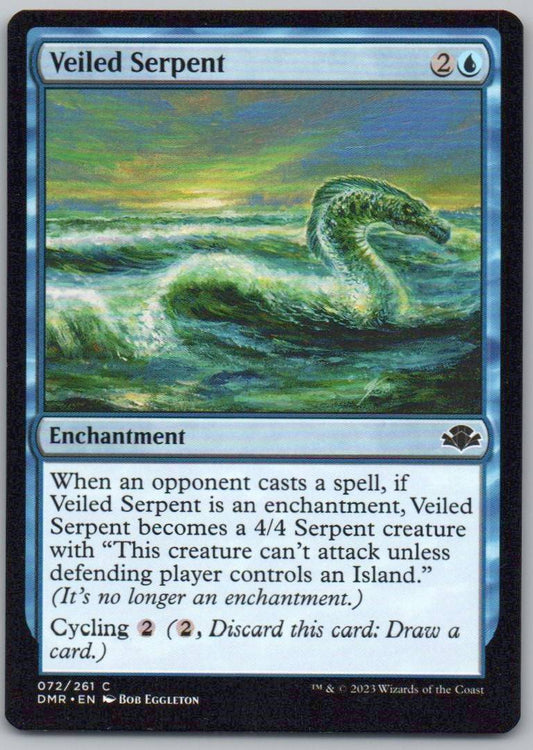 Veiled Serpent 72 Normal Enchantment Card - Dominaria Remastered