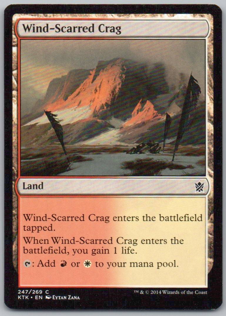 Wind-Scarred Crag 247 0 Land Card - Khans of Tarkir