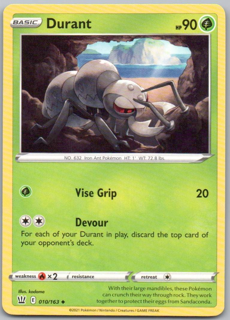 Durant 010 Normal Grass Card - Battle Styles