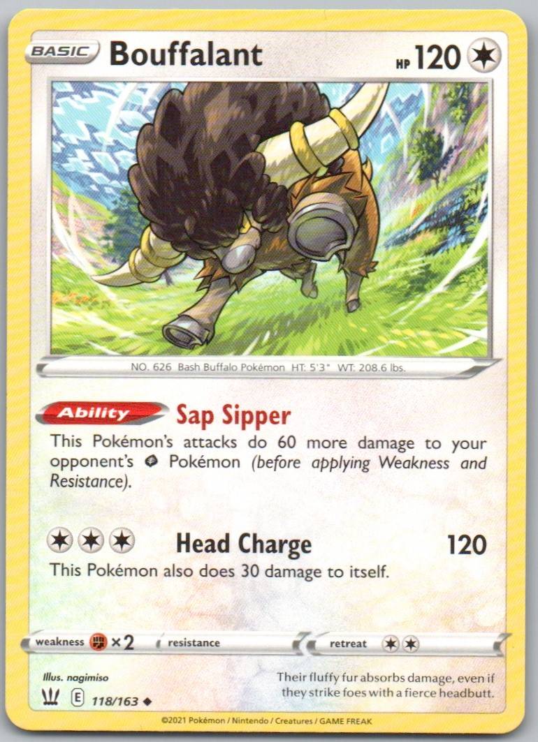 Bouffalant 118 Normal Colorless Card - Battle Styles