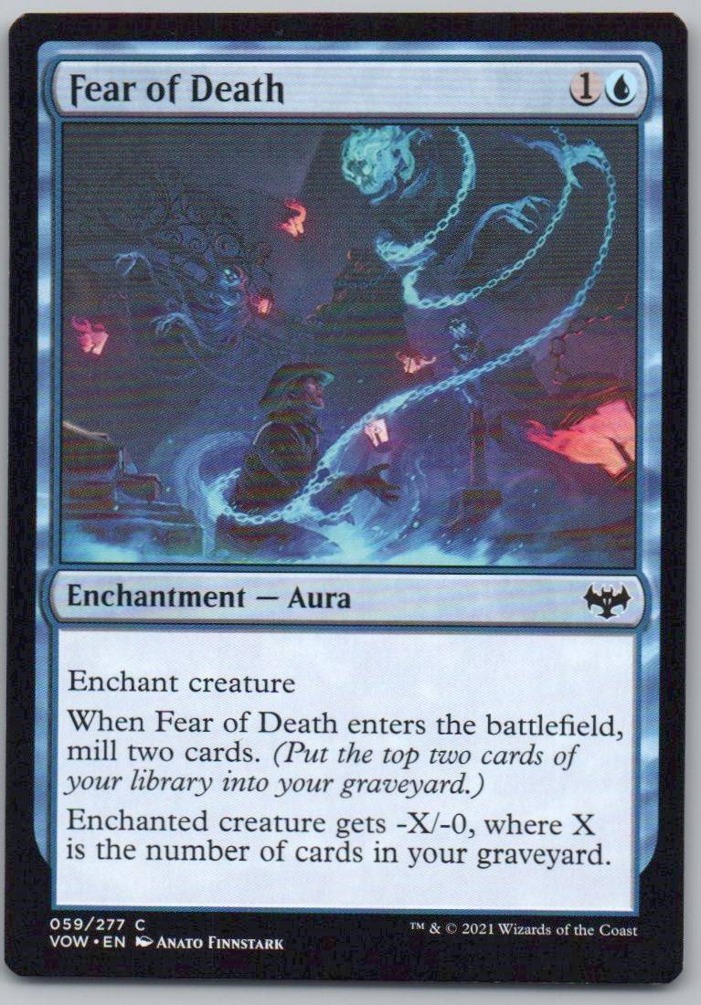 Fear of Death 59 Normal Enchantment Card - Innistrad: Crimson Vow