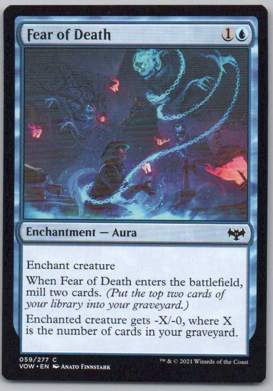 Fear of Death 59 Normal Enchantment Card - Innistrad: Crimson Vow