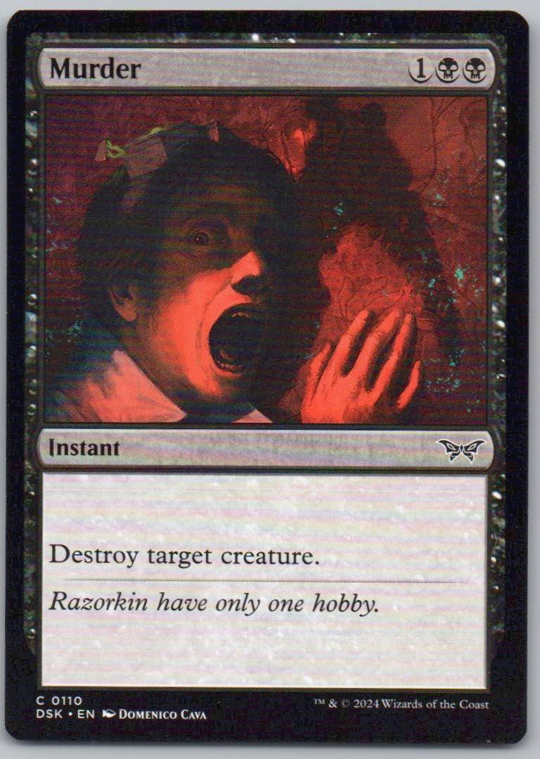 Murder 110 Normal Instant Card - Duskmourn: House of Horror