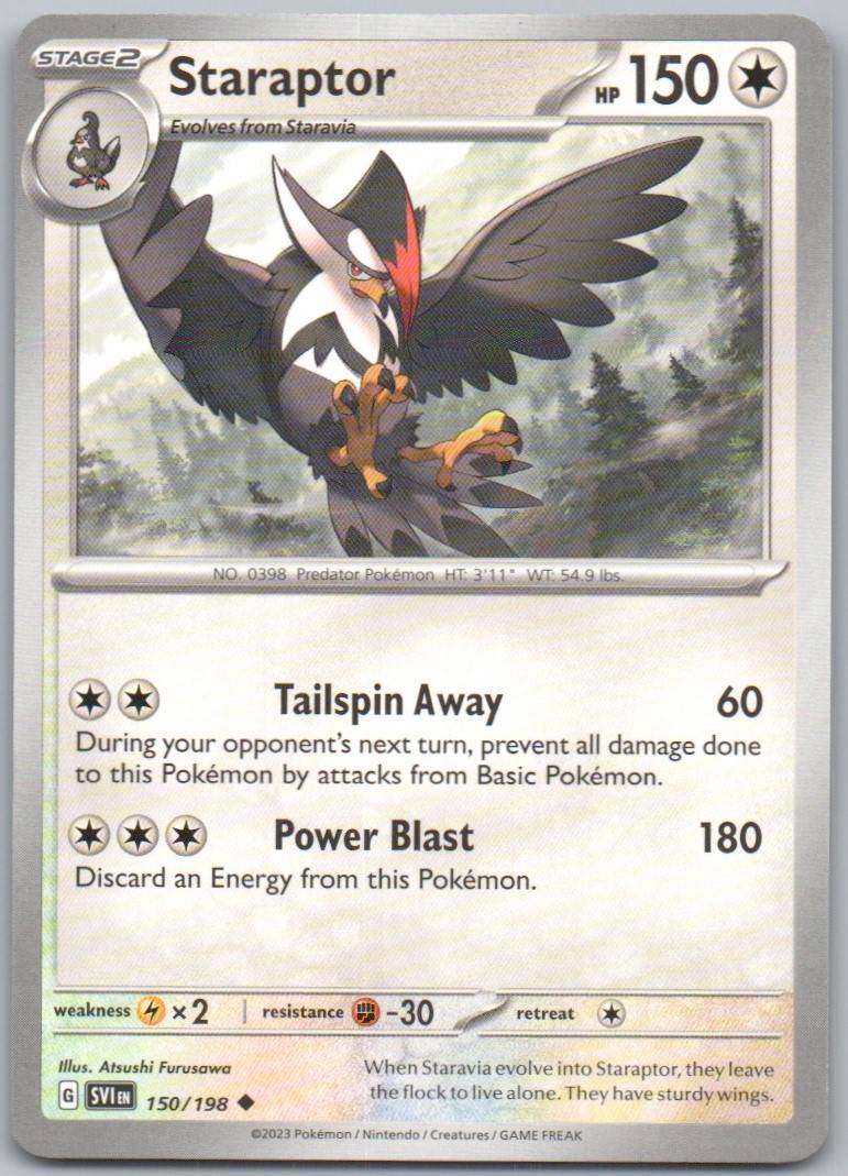 Staraptor 150 Normal Colorless Card - Scarlet & Violet