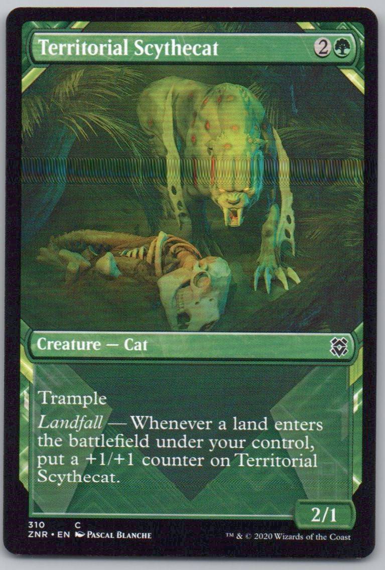 Territorial Scythecat (Showcase) 310 Normal Creature Card - Zendikar Rising