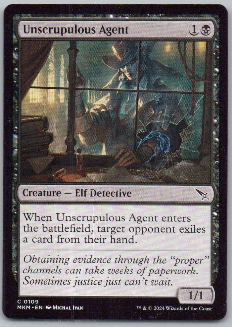 Unscrupulous Agent 109 0 Creature Card - Murders at Karlov Manor