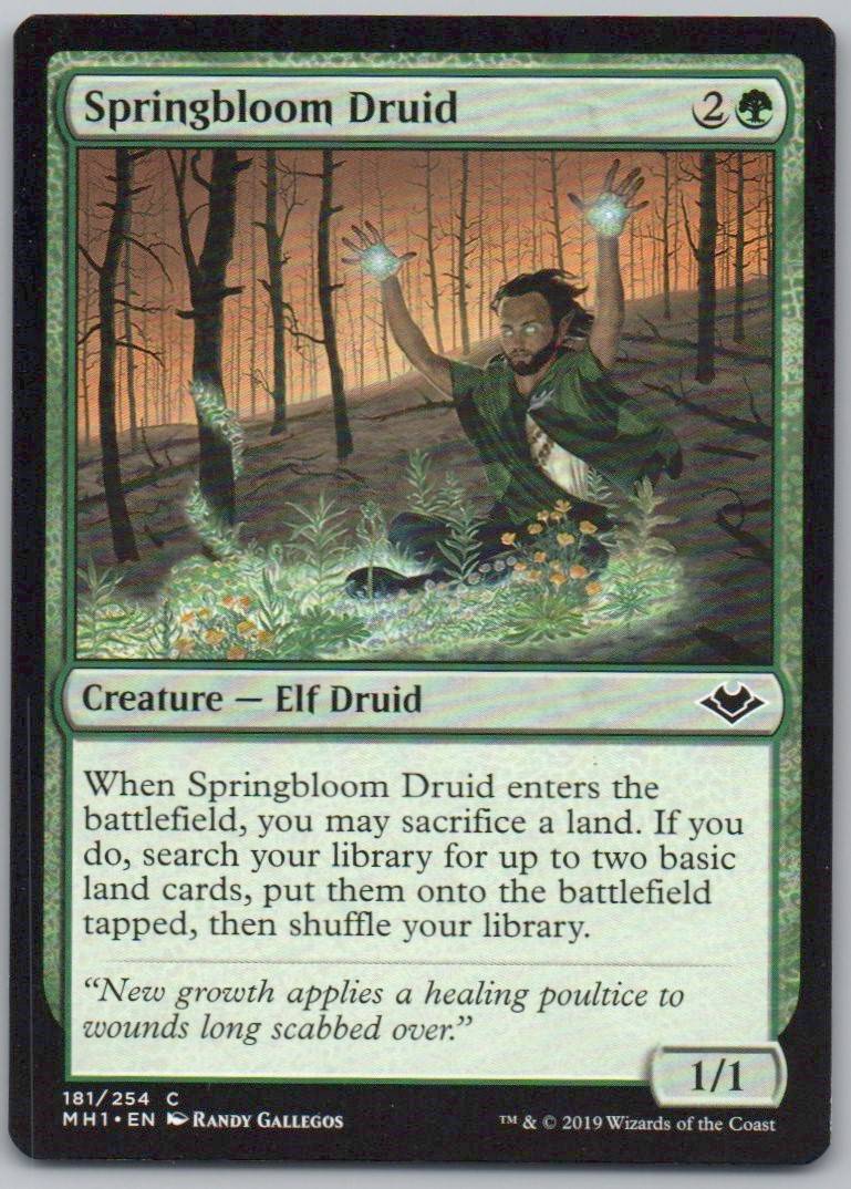 Springbloom Druid 181 Normal Creature Card - Modern Horizons
