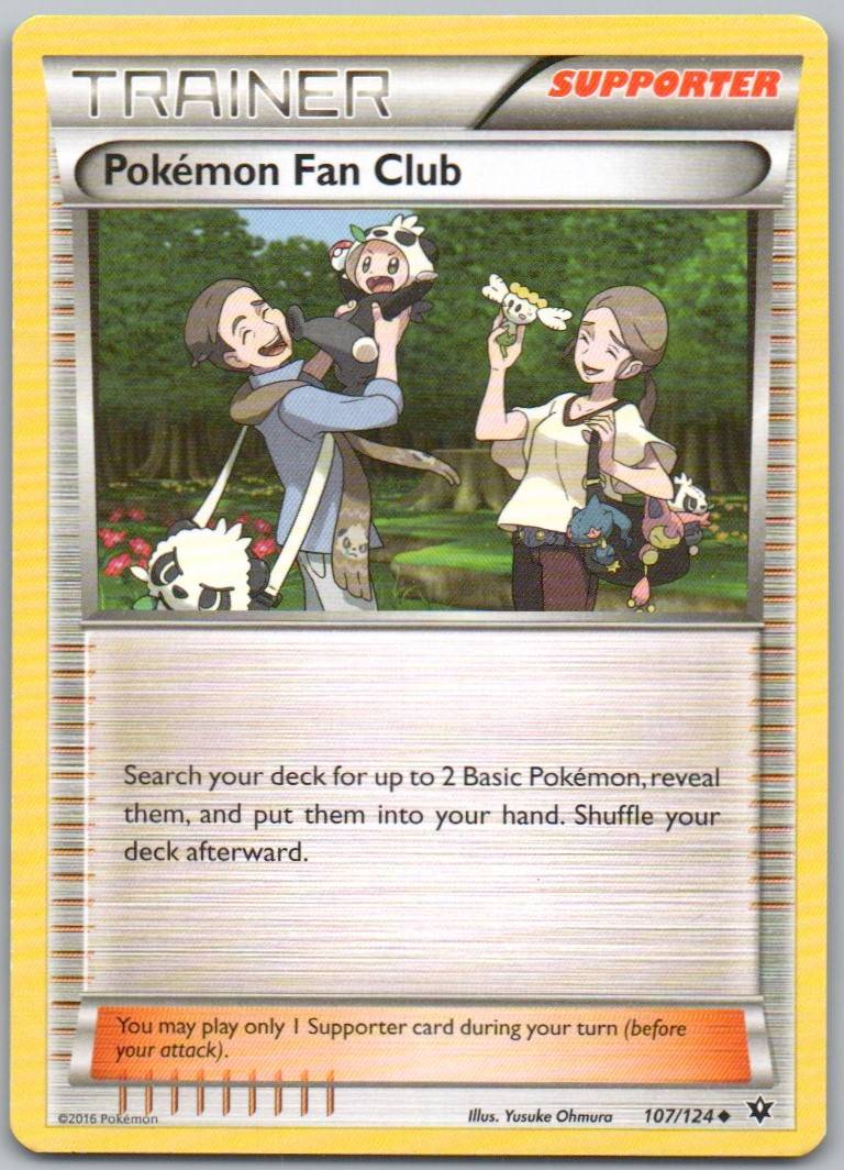 Pokemon Fan Club 107 Normal Trainer Card - Fates Collide
