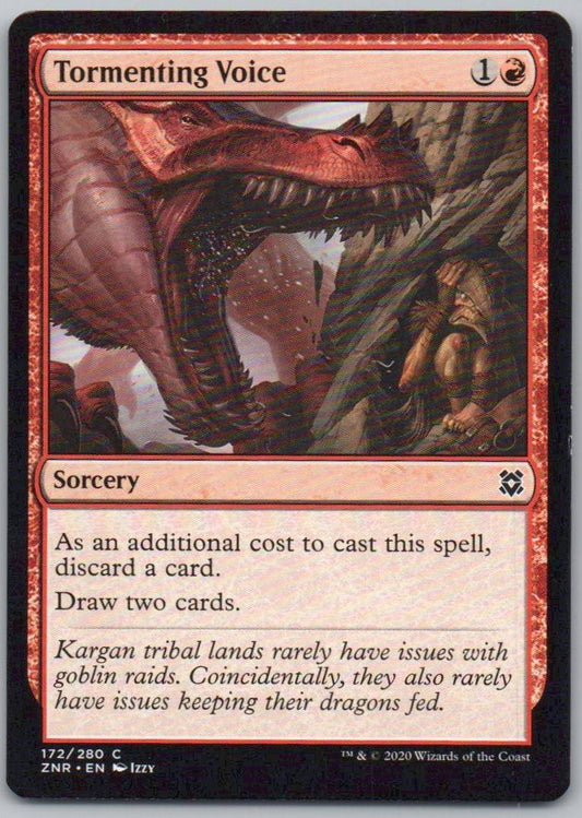 Tormenting Voice 172 Normal Sorcery Card - Zendikar Rising