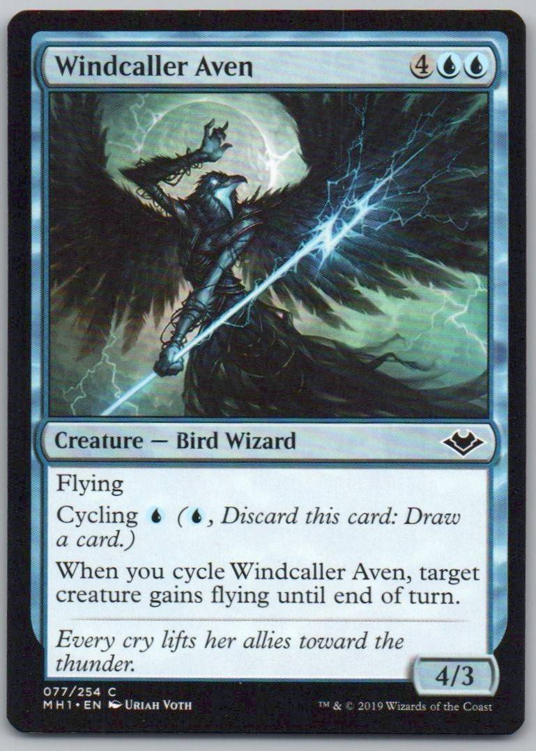Windcaller Aven 77 Normal Creature Card - Modern Horizons