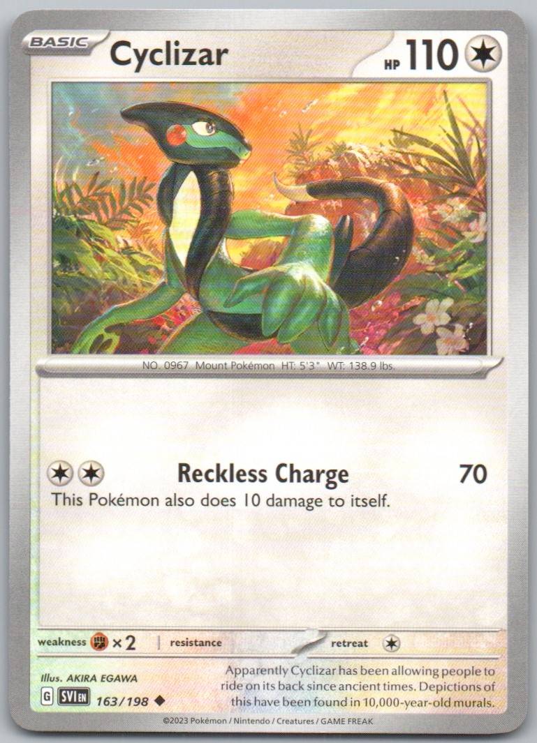 Cyclizar 163 Normal Colorless Card - Scarlet & Violet