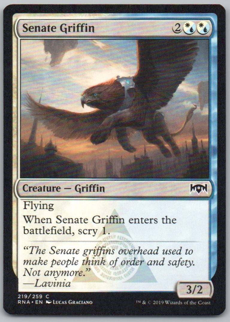 Senate Griffin 219 Normal Creature Card - Ravnica Allegiance