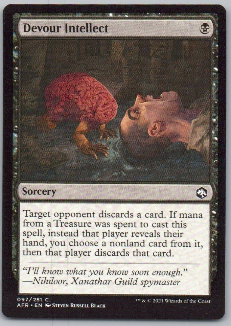 Devour Intellect 97 Normal Sorcery Card - Adventures in the Forgotten Realms