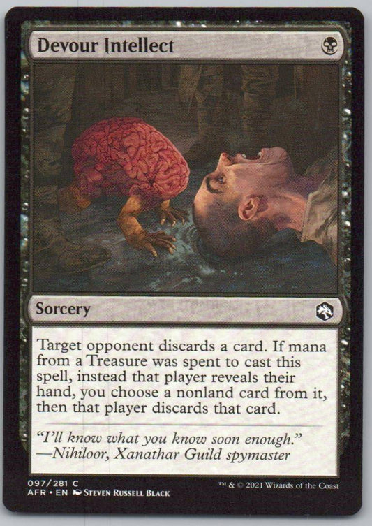 Devour Intellect 97 Normal Sorcery Card - Adventures in the Forgotten Realms