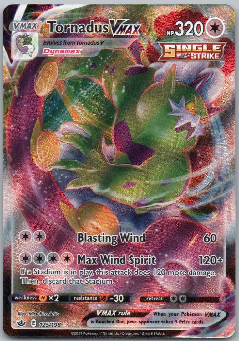Tornadus VMAX 125 Holo Colorless Card - Chilling Reign