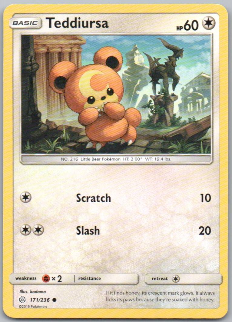 Teddiursa 171 Normal Colorless Card - Cosmic Eclipse
