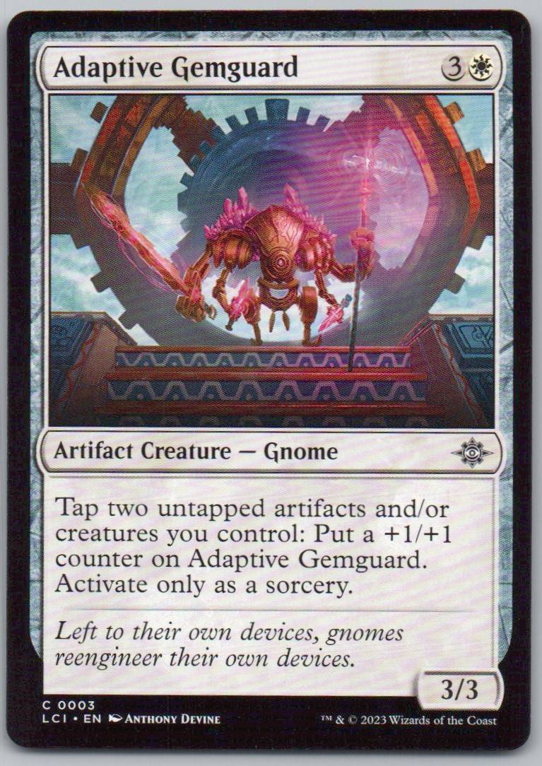Adaptive Gemguard 3 0 Artifact Card - The Lost Caverns of Ixalan