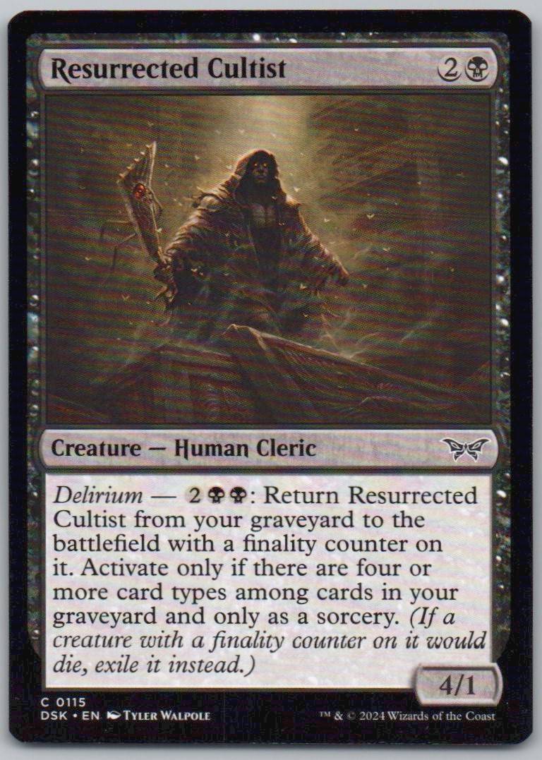 Resurrected Cultist 115 Normal Creature Card - Duskmourn: House of Horror