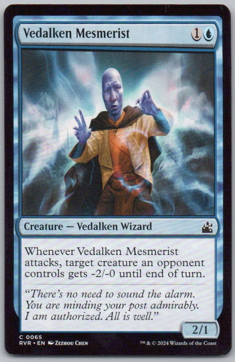 Vedalken Mesmerist 65 Normal Creature Card - Ravnica Remastered