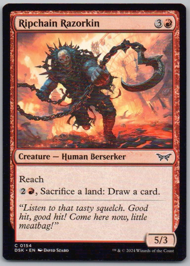 Ripchain Razorkin 154 Normal Creature Card - Duskmourn: House of Horror