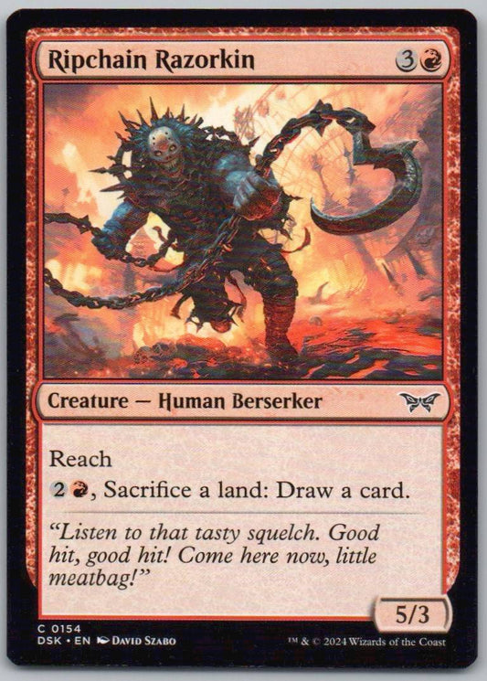 Ripchain Razorkin 154 Normal Creature Card - Duskmourn: House of Horror