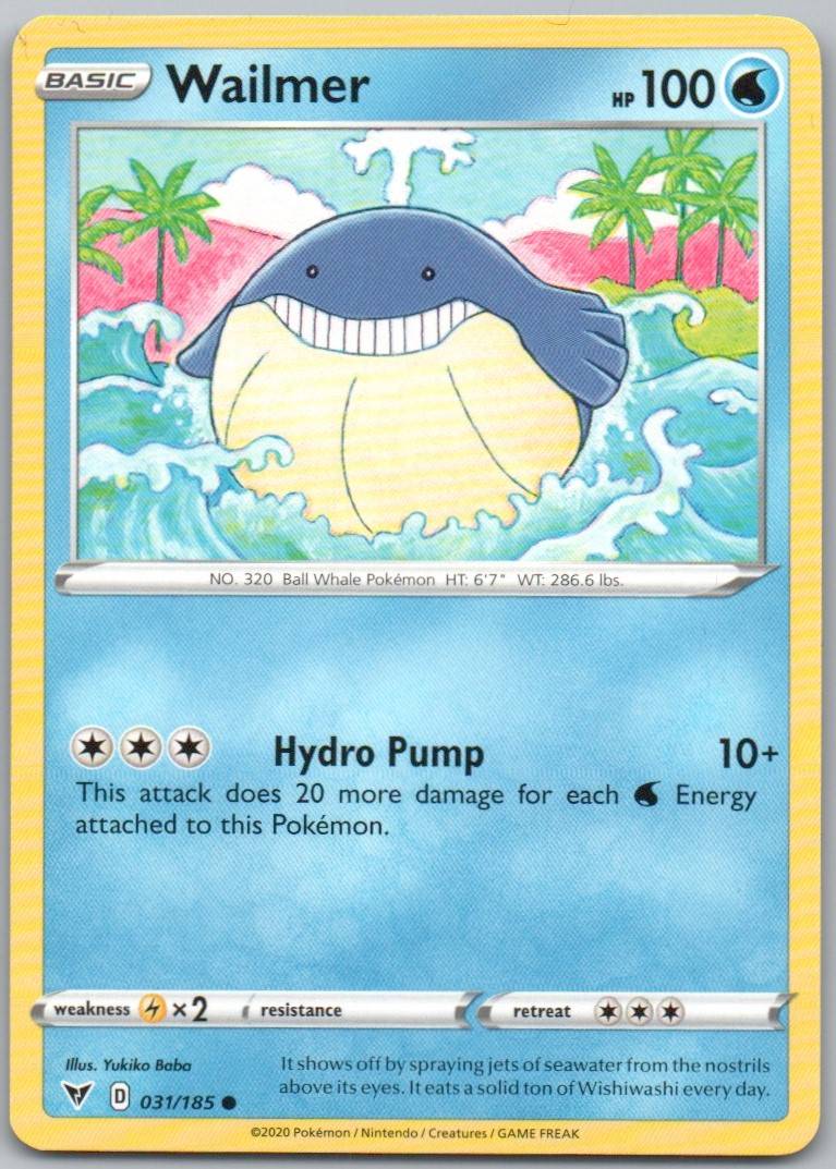 Wailmer 031 Normal Water Card - Vivid Voltage
