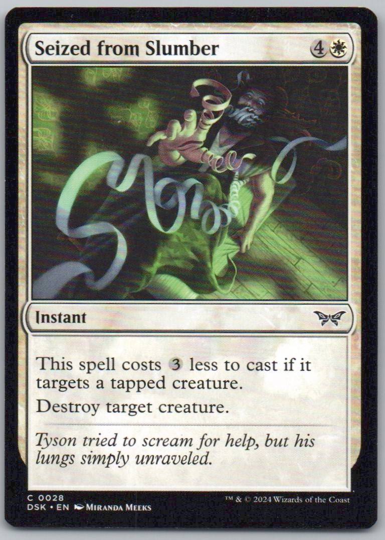 Seized from Slumber 28 Normal Instant Card - Duskmourn: House of Horror