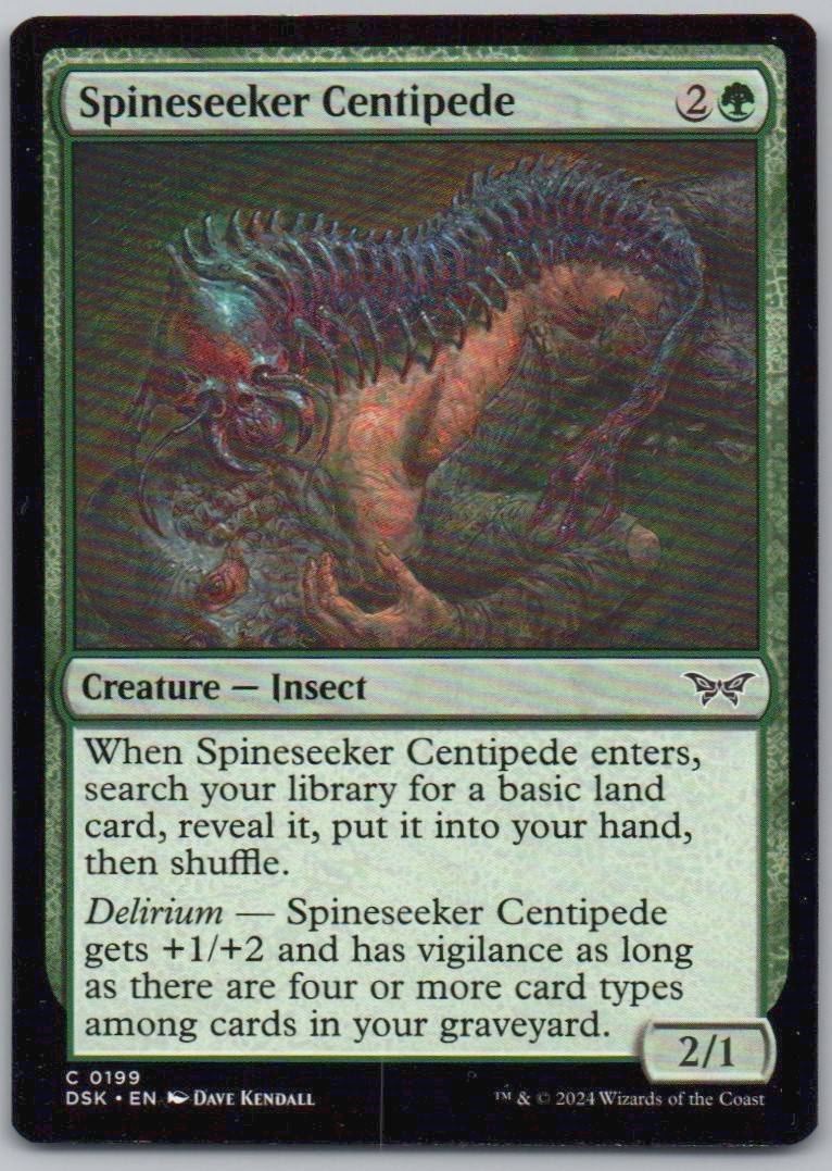 Spineseeker Centipede 199 Normal Creature Card - Duskmourn: House of Horror