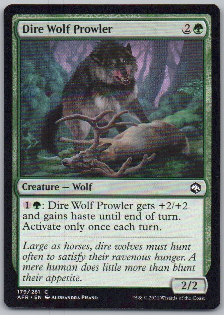 Dire Wolf Prowler 179 Normal Creature Card - Adventures in the Forgotten Realms
