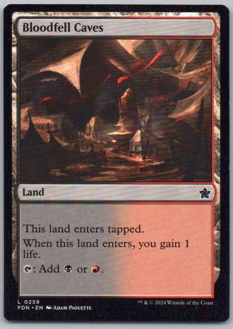 Bloodfell Caves 259 Normal Land Card - Foundations