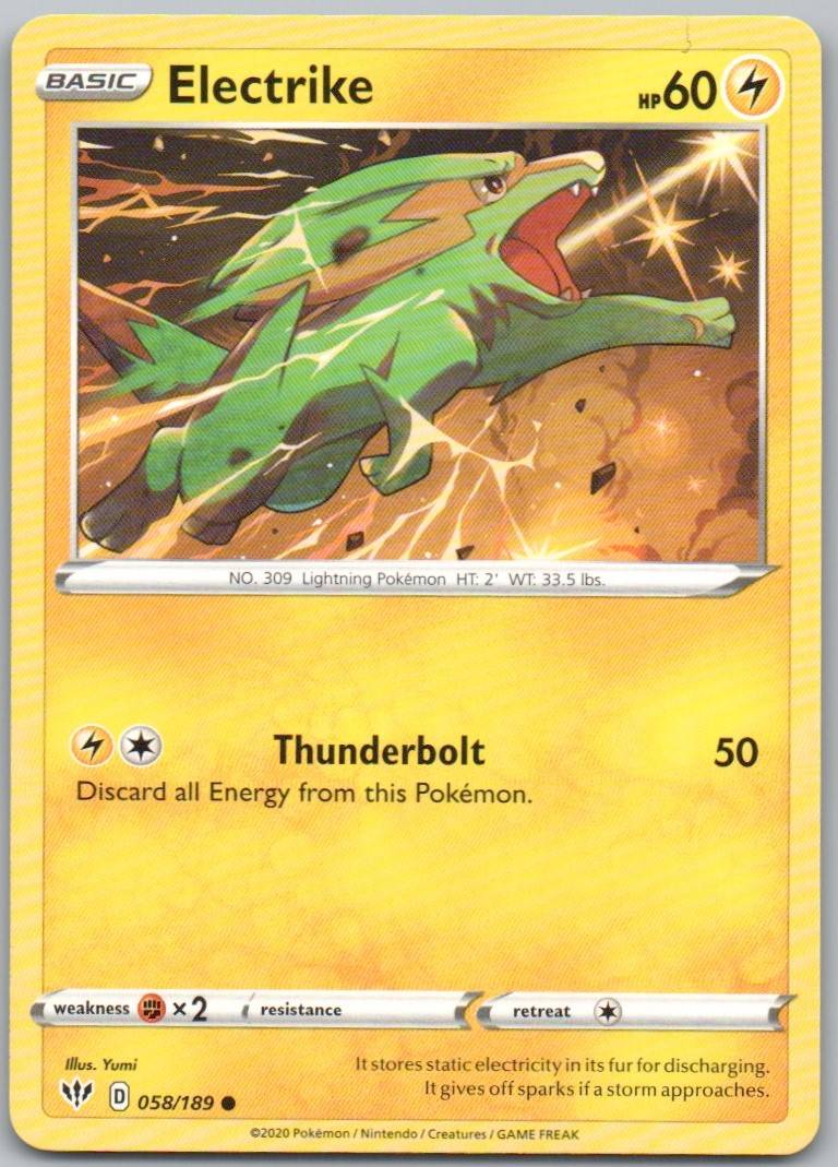 Electrike 058 Normal Lightning Card - Darkness Ablaze