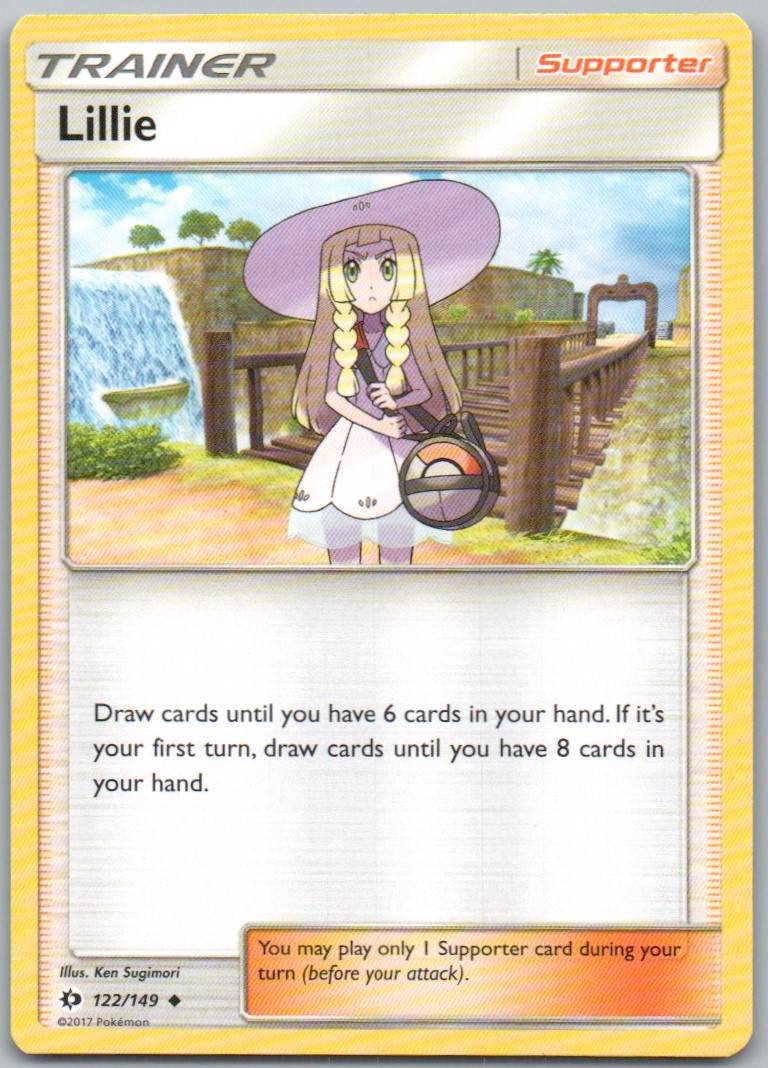 Lillie 122 Normal Trainer Card - Sun & Moon Base