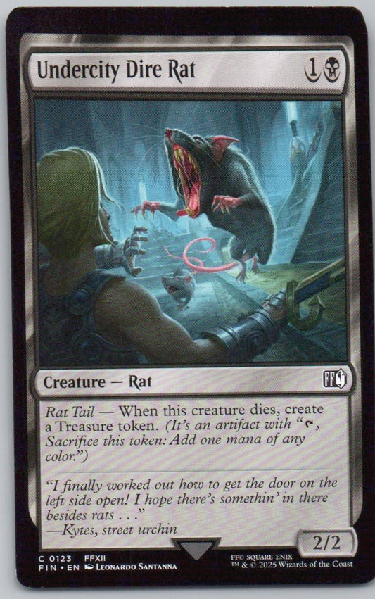 Undercity Dire Rat 123 Normal Creature Card - FINAL FANTASY