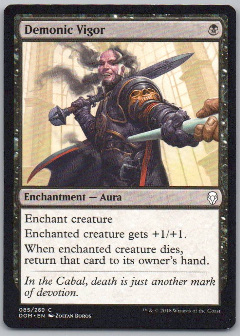 Demonic Vigor 85 Normal Enchantment Card - Dominaria