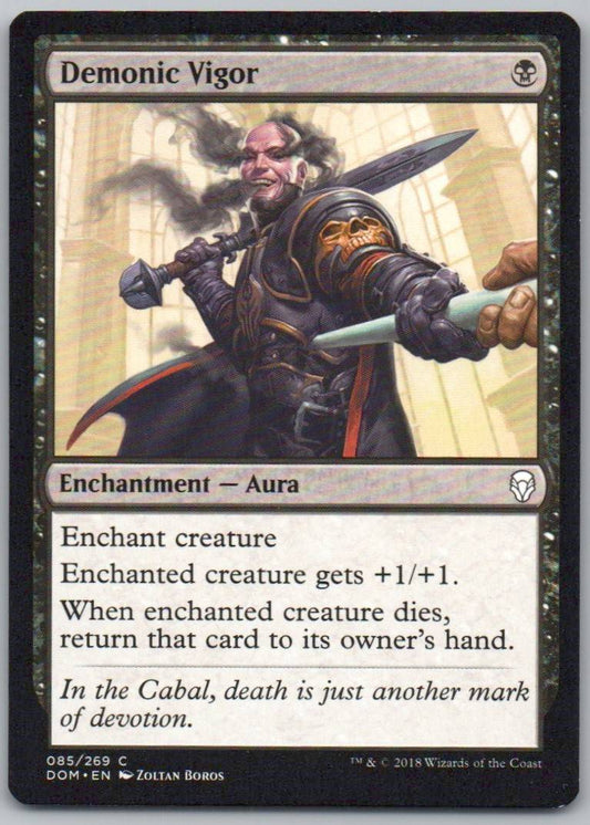 Demonic Vigor 85 Normal Enchantment Card - Dominaria