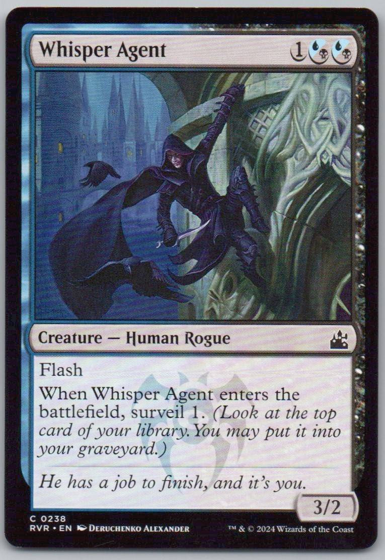 Whisper Agent 238 Normal Creature Card - Ravnica Remastered