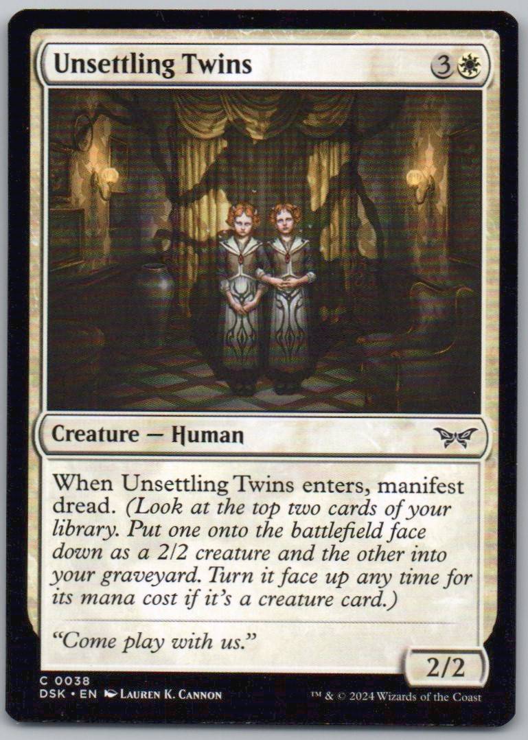 Unsettling Twins 38 Normal Creature Card - Duskmourn: House of Horror
