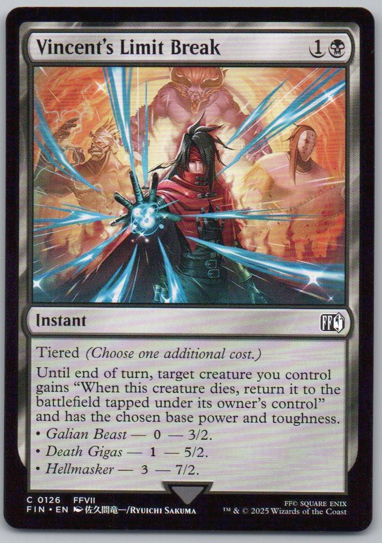 Vincent's Limit Break 126 Normal Instant Card - FINAL FANTASY