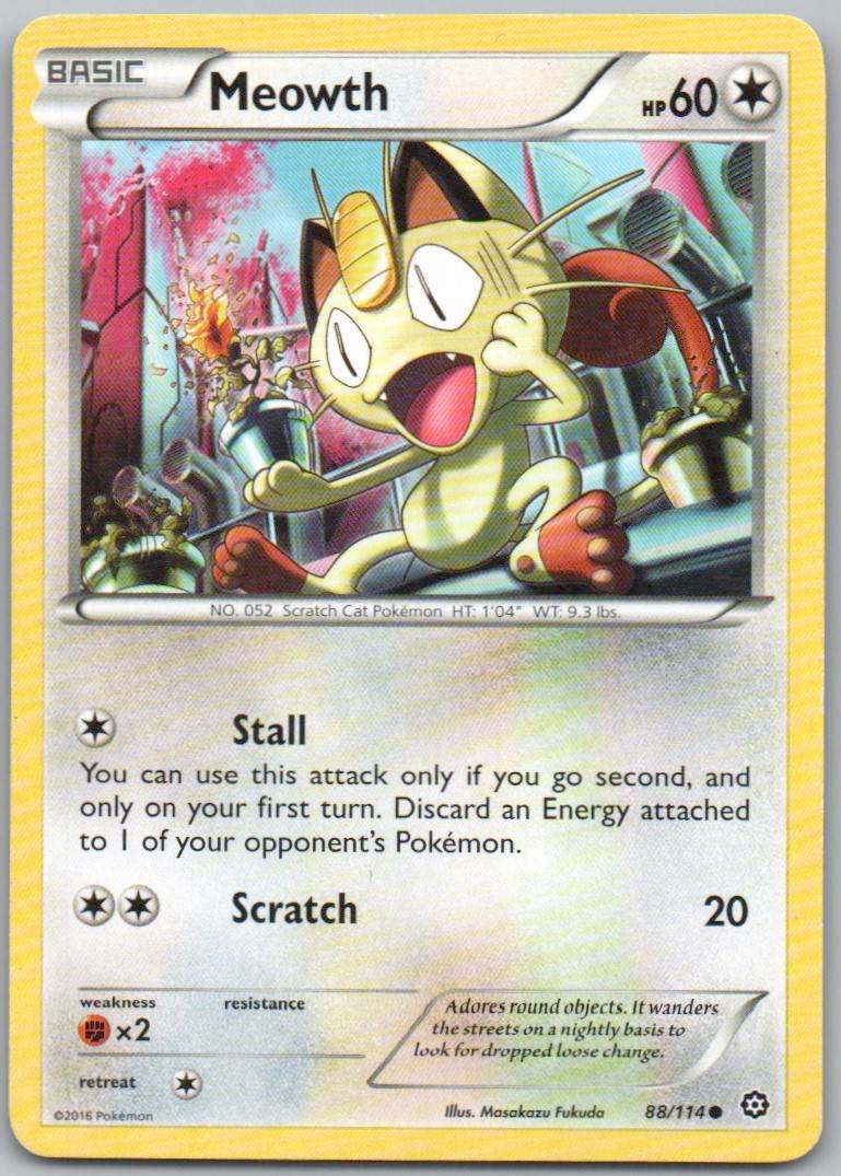 Meowth 088 Normal Colorless Card - Steam Siege