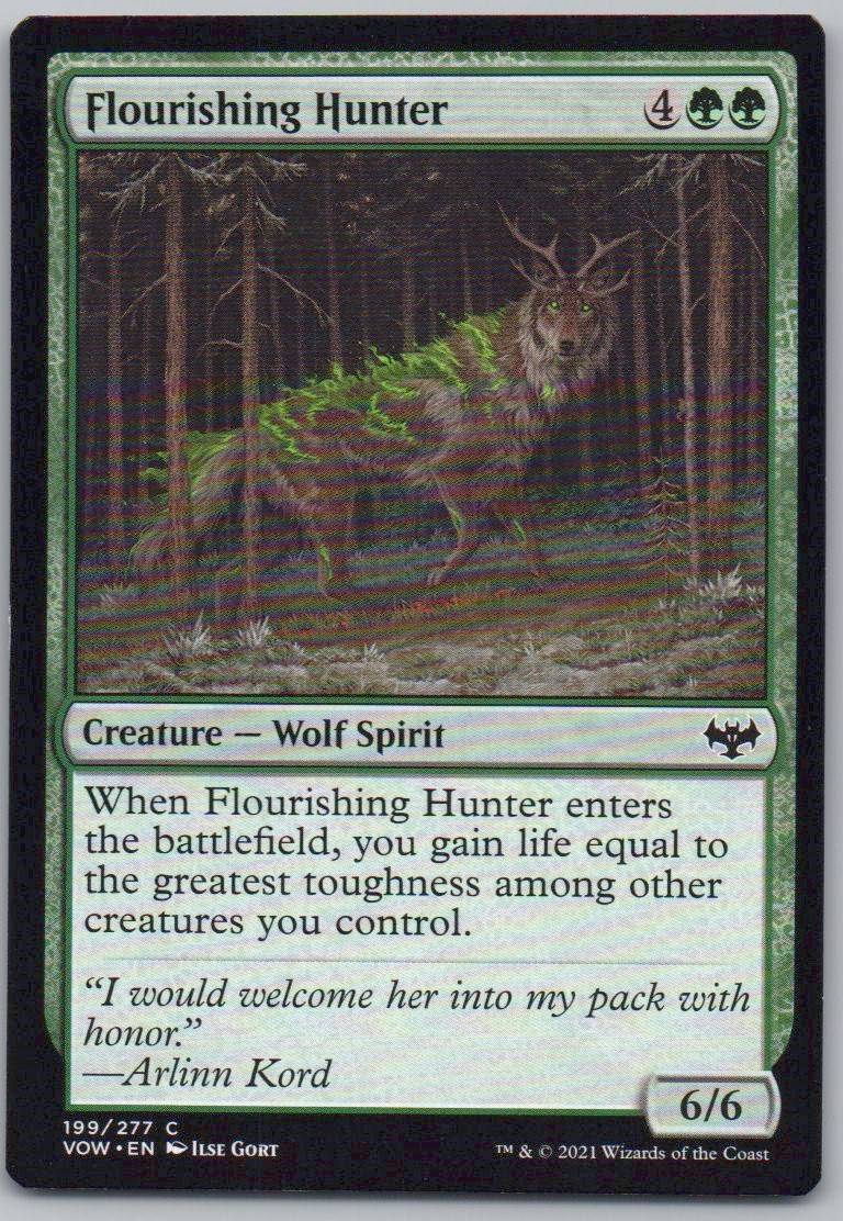 Flourishing Hunter 199 Normal Creature Card - Innistrad: Crimson Vow