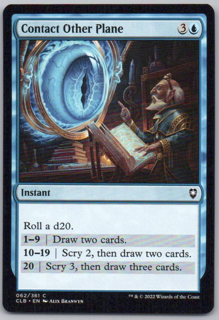 Contact Other Plane 62 Normal Instant Card - Commander Legends: Battle for Baldur's Gate