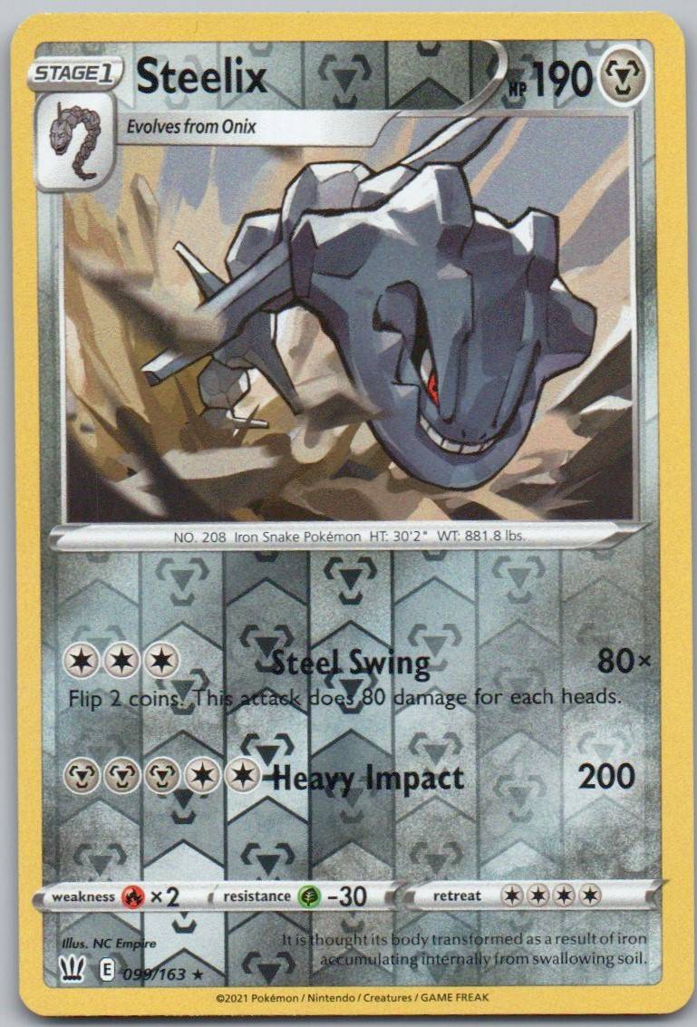 Steelix 099 Reverse Holo Metal Card - Battle Styles