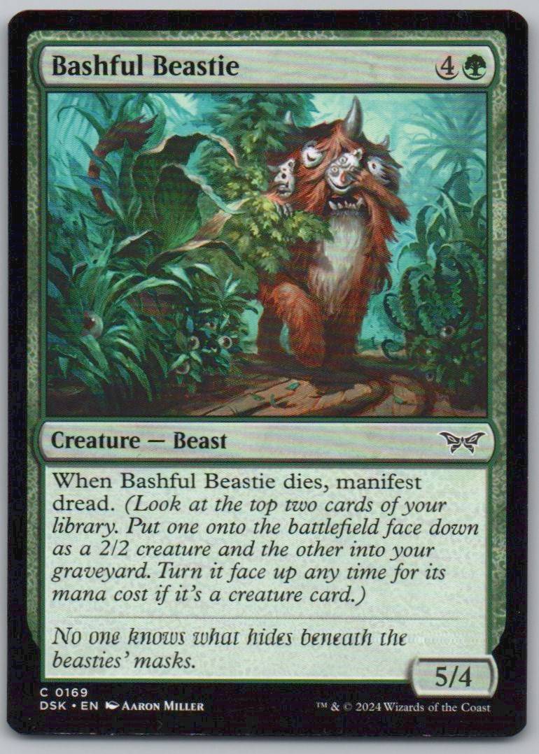 Bashful Beastie 169 Normal Creature Card - Duskmourn: House of Horror