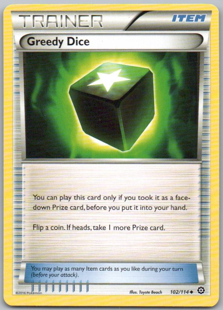 Greedy Dice 102 Normal Trainer Card - Steam Siege