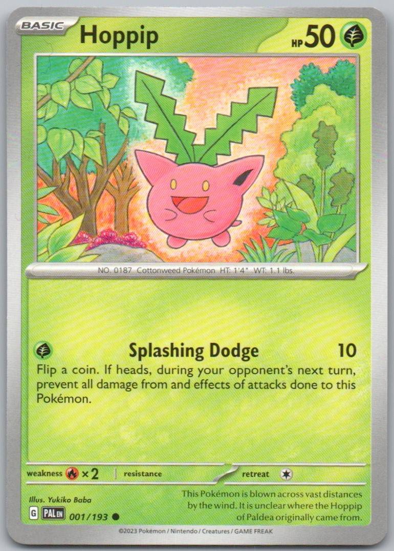 Hoppip 001 Normal Grass Card - Paldea Evolved