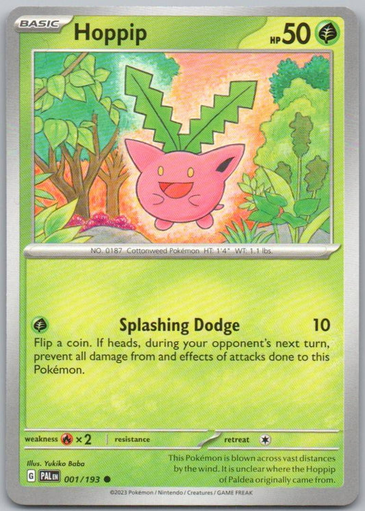 Hoppip 001 Normal Grass Card - Paldea Evolved