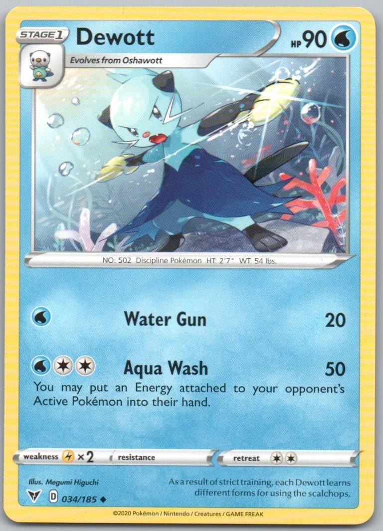 Dewott 034 Normal Water Card - Vivid Voltage