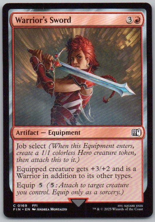 Warrior's Sword 169 Normal Artifact Card - FINAL FANTASY