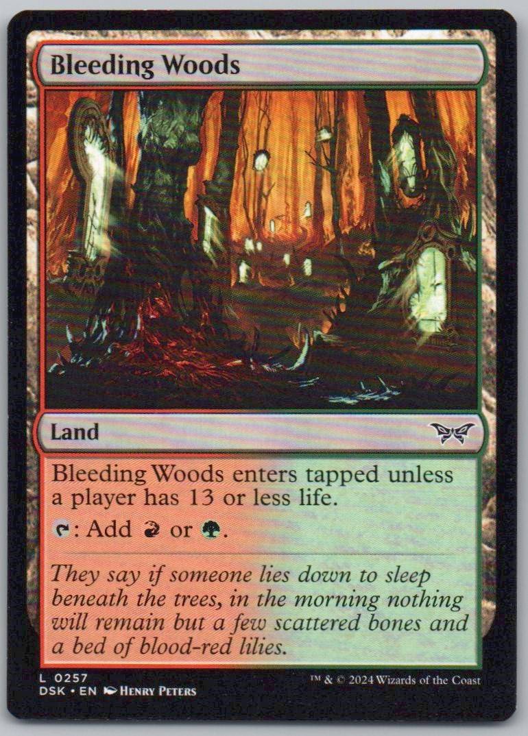 Bleeding Woods 257 Normal Land Card - Duskmourn: House of Horror
